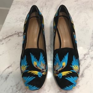 Banana republic embroidered loafers